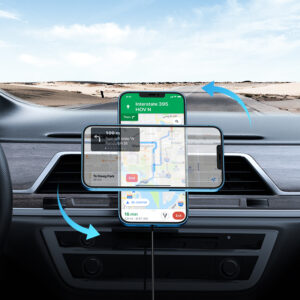 Joyroom Car Magnetic Holder Qi Wireless Inductive Charger 15W (MagSafe Compatible for iPhone) Black (JR-ZS240) - Image 7
