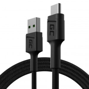 Green Cell KABGC22 USB kabelis USB 2.0 1,2 m USB A USB C 0,48 Gbit/s Juoda