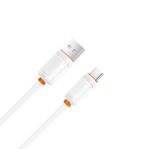 XO kabelis NB302 USB - USB-C 1,0m 3A baltas - Image 3