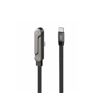 XO laidas NB-Q311 PD USB-C - USB-C 1,5m 240W juodas plokščias su stovu - Image 2