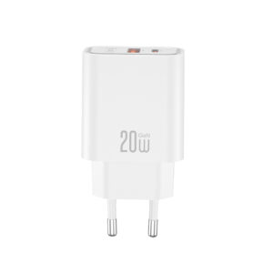 XO sieninis įkroviklis CE40 PD 20W 1x USB-C 1x USB baltas - Image 2
