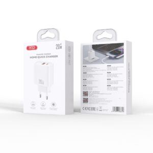 XO sieninis įkroviklis CE40 PD 20W 1x USB-C 1x USB baltas - Image 4