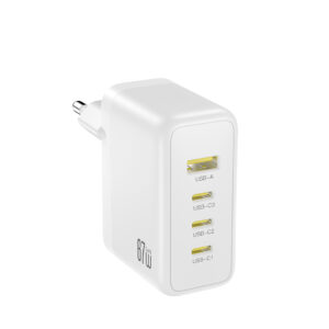 XO sieninis įkroviklis CE39 PD 67W 3x USB-C 1x USB baltas - Image 3