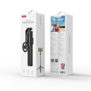 XO asmenukių lazda Bluetooth trikojis SS30 juodas magnetinis, skirtas MagSafe 123cm - Image 4