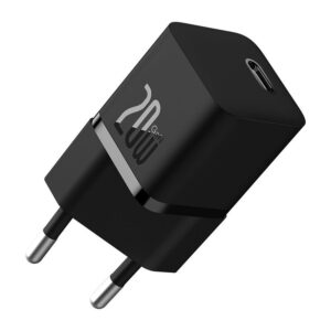 Baseus sieninis įkroviklis GaN5 Mini PD 20W 1x USB-C juodas