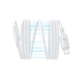Baseus laidas PicoGo PD USB-C - USB-C 1,0m moon white 240W magnetinis - Image 3
