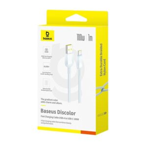 Baseus laidas Discolor USB - USB-C 100W 1m mėlynas-žalias - Image 5