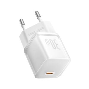 Baseus sieninis įkroviklis GaN5 Mini PD 30W 1x USB-C mėnulio baltumo - Image 2