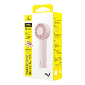 Baseus GoTrip DT1 mini nešiojamas ventiliatorius, kūdikių rožinės spalvos - Image 2