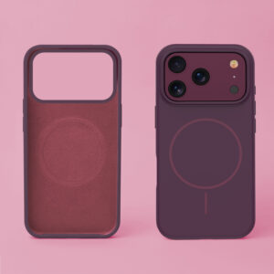 Plonas silikoninis Mag dėklas, skirtas Apple iPhone 17 Pro 6,3" / Apple iPhone 18 Pro 6,3", tamsios vyšninės spalvos - Image 4