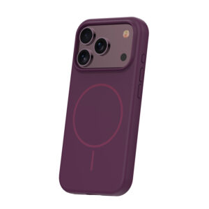 Plonas silikoninis Mag dėklas, skirtas Apple iPhone 17 Pro 6,3" / Apple iPhone 18 Pro 6,3", tamsios vyšninės spalvos - Image 2