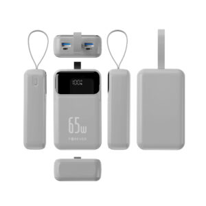 Forever išorinė baterija Vibe-TB65 PD QC 65W 20000 mAh sidabrinė - Image 2