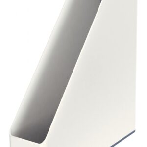 Dokumentų stovas Leitz Wow Dual, A4, plastikinis, baltos/pilkos spalvos