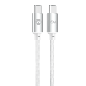 Forever Vibe laidas USB-C - USB-C 1,0 m 60W sidabrinis - Image 2