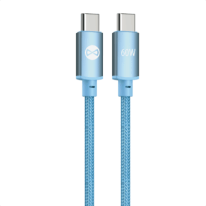 Forever Vibe laidas USB-C - USB-C 1,0 m 60W dangaus žydra - Image 2