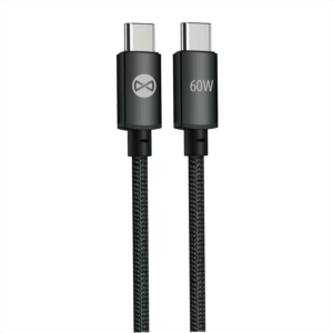 Forever Vibe laidas USB-C - USB-C 1,0 m 60W tamsiai pilkas - Image 2