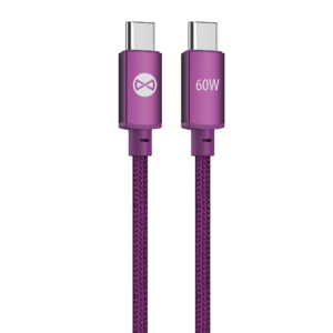 Forever Vibe laidas USB-C - USB-C 1,0 m 60W tamsios vyšnios spalvos - Image 2