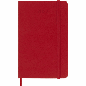 Kalendermärkmik Moleskine 2027 9x14cm, nädal, kõvad kaaned, punane