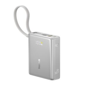 Baseus išorinė baterija PicoGo Digital Display Power Bank 10000mAh 45W Galaxy Natural Titanium