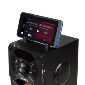 Audiocore AC730 Nešiojamasis "Bluetooth" garsiakalbis / radijas / SD / MMC / "Aux-in" / USB / apšvietimas / nuotolinio valdymo pultas / teleskopinė antena / mikrofono jungtis