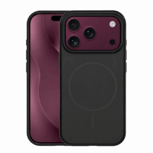 Plonas silikoninis Mag dėklas, skirtas Apple iPhone 17 Pro Max 6,9" / 18 Pro Max 6,9", juodas