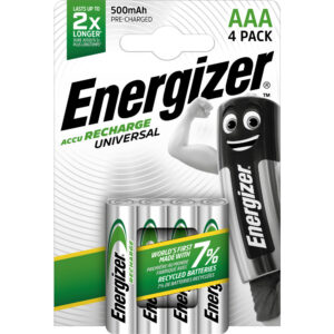 Akumuliatorius HR03 (AAA) 1.2V 500mAh Ni-Mh ENERGIZER (4vnt pakuotėje)