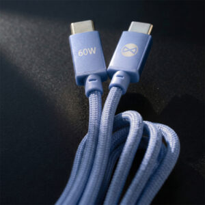 Forever Vibe laidas USB-C - USB-C 1,0 m 60W dangaus žydra - Image 5