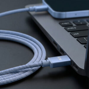 Forever Vibe laidas USB-C - USB-C 1,0 m 60W dangaus žydra - Image 6