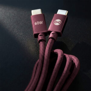 Forever Vibe laidas USB-C - USB-C 1,0 m 60W bordo spalvos - Image 5