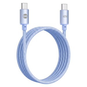 Forever Vibe laidas USB-C - USB-C 1,0 m 60W dangaus žydra