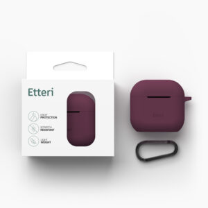 Etteri silikoninis dėklas AirPods 4 tamsios vyšnios spalvos - Image 7