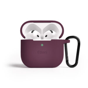 Etteri silikoninis dėklas AirPods 4 tamsios vyšnios spalvos