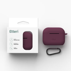Etteri silikoninis dėklas AirPods Pro 3 tamsios vyšninės spalvos - Image 7