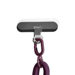 Etteri universalus kaklo dirželis telefonams, tamsios vyšninės spalvos - Image 4