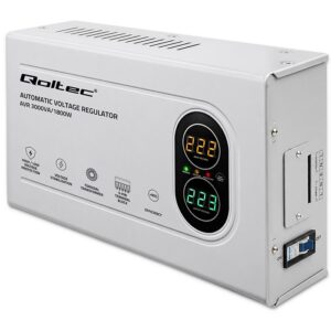 Qoltec 50450 Automatinis įtampos stabilizatorius AVR 3000VA | 1800W
