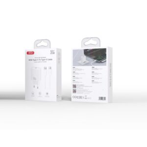 XO sieninis įkroviklis CE41 PD 30W 1x USB-C baltas + laidas USB-C - USB-C - Image 6