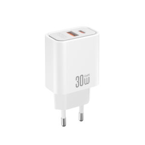 XO sieninis įkroviklis CE42 PD 30W 1x USB-C 1x USB baltas + laidas USB-C - USB-C - Image 4