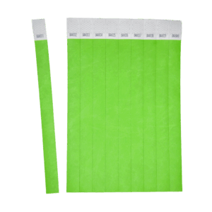 Kontrolinė renginių apyrankė Tyvek neoninės žalios spalvos 265x19mm - Image 3