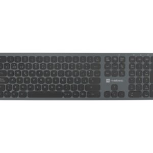 NATEC NKL-1830 klaviatūra Universalus RD belaidis ryšys + „Bluetooth“ QWERTY Ispanas Juoda, Pilka