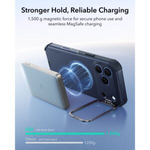 ESR CYBER TOUGH DĖKLAS SU STOVU IR MagSafe Apple iPhone 17 PRO / 18 PRO MĖLYNAS - Image 7