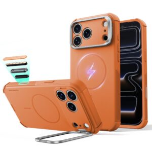 ESR CYBER TOUGH DĖKLAS SU STOVU IR MagSafe Apple iPhone 17 PRO / 18 PRO ORANŽINIS
