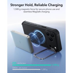 ESR CYBER TOUGH DĖKLAS SU STOVU IR MagSafe Apple iPhone 17 PRO MAX / 18 PRO MAX JUODAS - Image 7