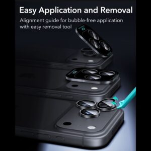 KAMEROS APSAUGA ESR ARMORITE CAMERA PROTECTOR Apple iPhone 18 PRO / 18 PRO MAX JUODA - Image 7