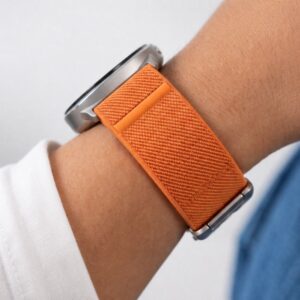 TECH-PROTECT NYLON CLASP SAMSUNG GALAXY WATCH 8 / 9 / CLASSIC (40 / 44 / 46 MM) ORANŽINIS - Image 7