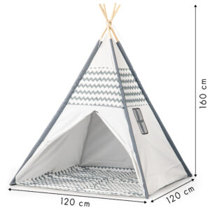 Tipi Wigwam žaidimų palapinė su vientisu pagrindu – vaikiškas namelis ECOTOYS - Image 8