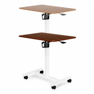 Mobilus rašomasis stalas 70x48 cm nešiojamojo kompiuterio staliukas, reguliuojamo aukščio 71.5-112 cm, rudas stalviršis ModernHome - Image 8