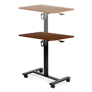 Mobilus rašomasis stalas 70x48 cm, nešiojamojo kompiuterio staliukas, reguliuojamas aukštis 71.5-112 cm, medinis stalviršis ModernHome - Image 8