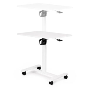 Mobile desk 70x48 cm laptop table height adjustable 71.5-112 cm white ModernHome - Image 8