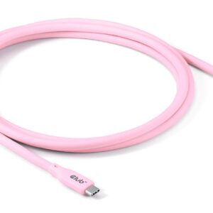 CABLE USB-C TO USB-C 2M/M/M PINK CAC-3002 CLUB3D - Image 1