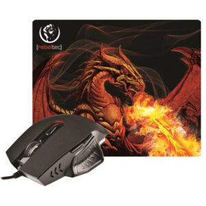 Rebeltec pelė + pelės kilimėlis RED DRAGON - Image 3